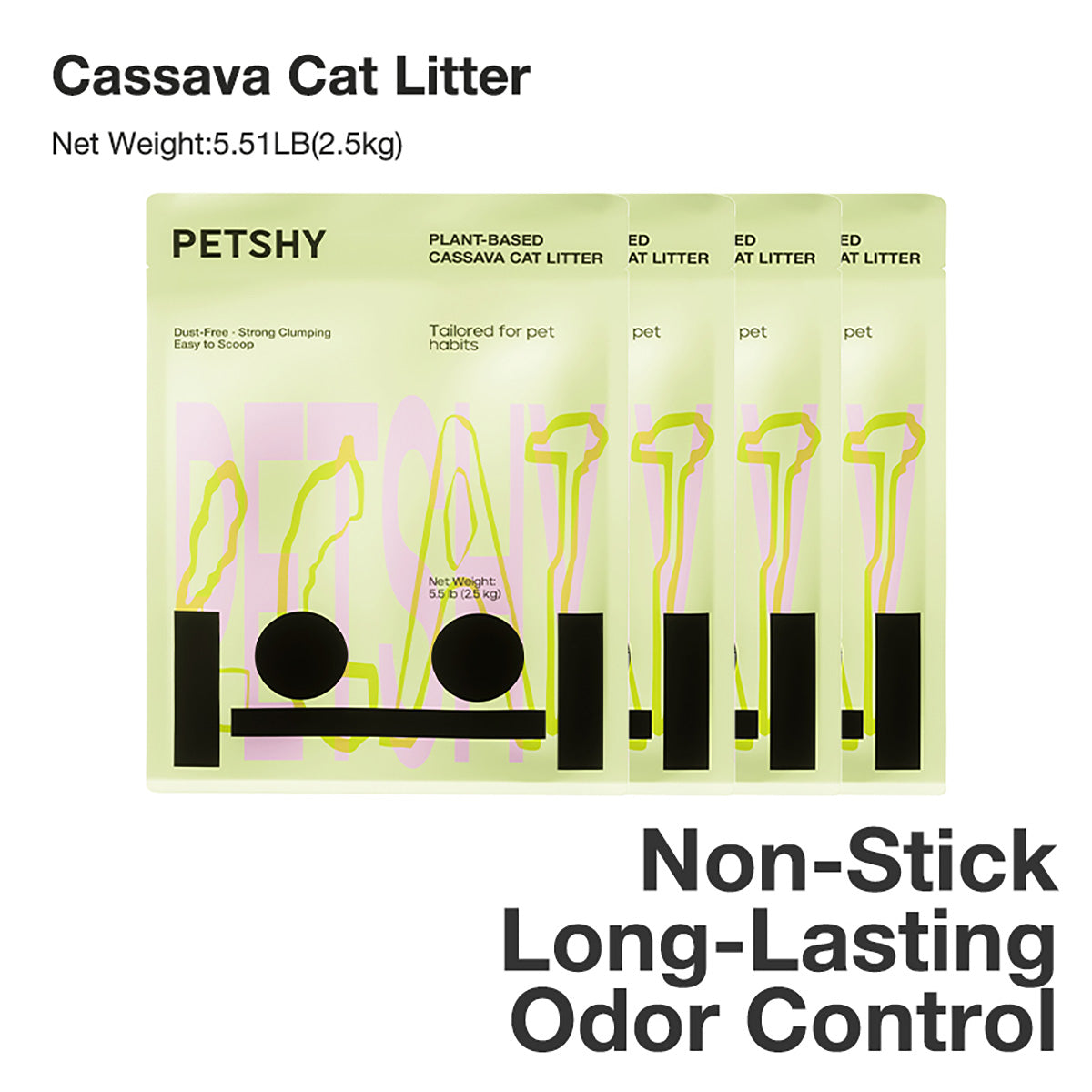 PETSHY Cassava Cat Litter
