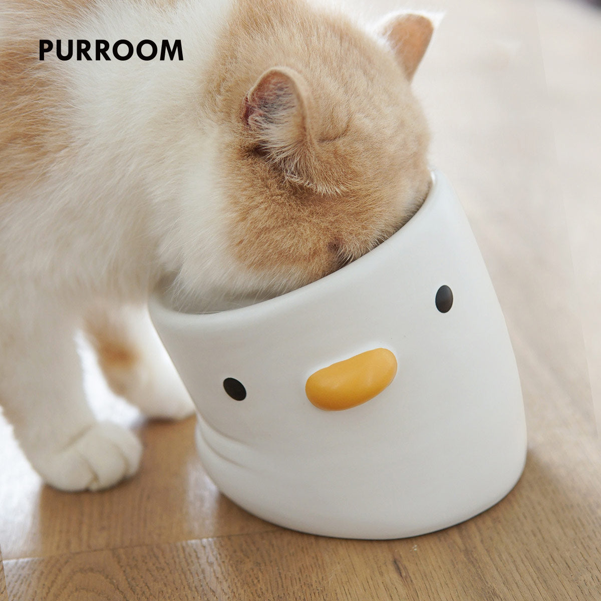 PURROOM Cat Angled Ceramic Bowl