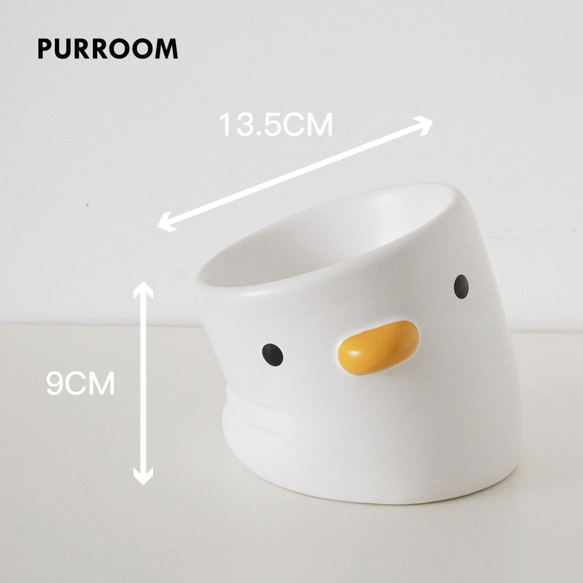PURROOM Cat Angled Ceramic Bowl
