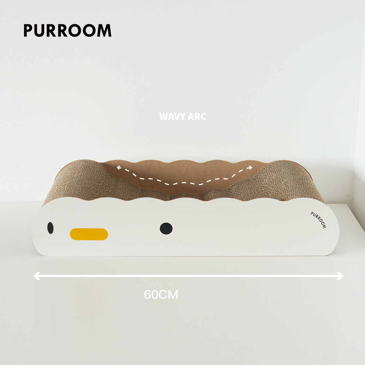 PURROOM Cat Cardboard Scratcher Wave