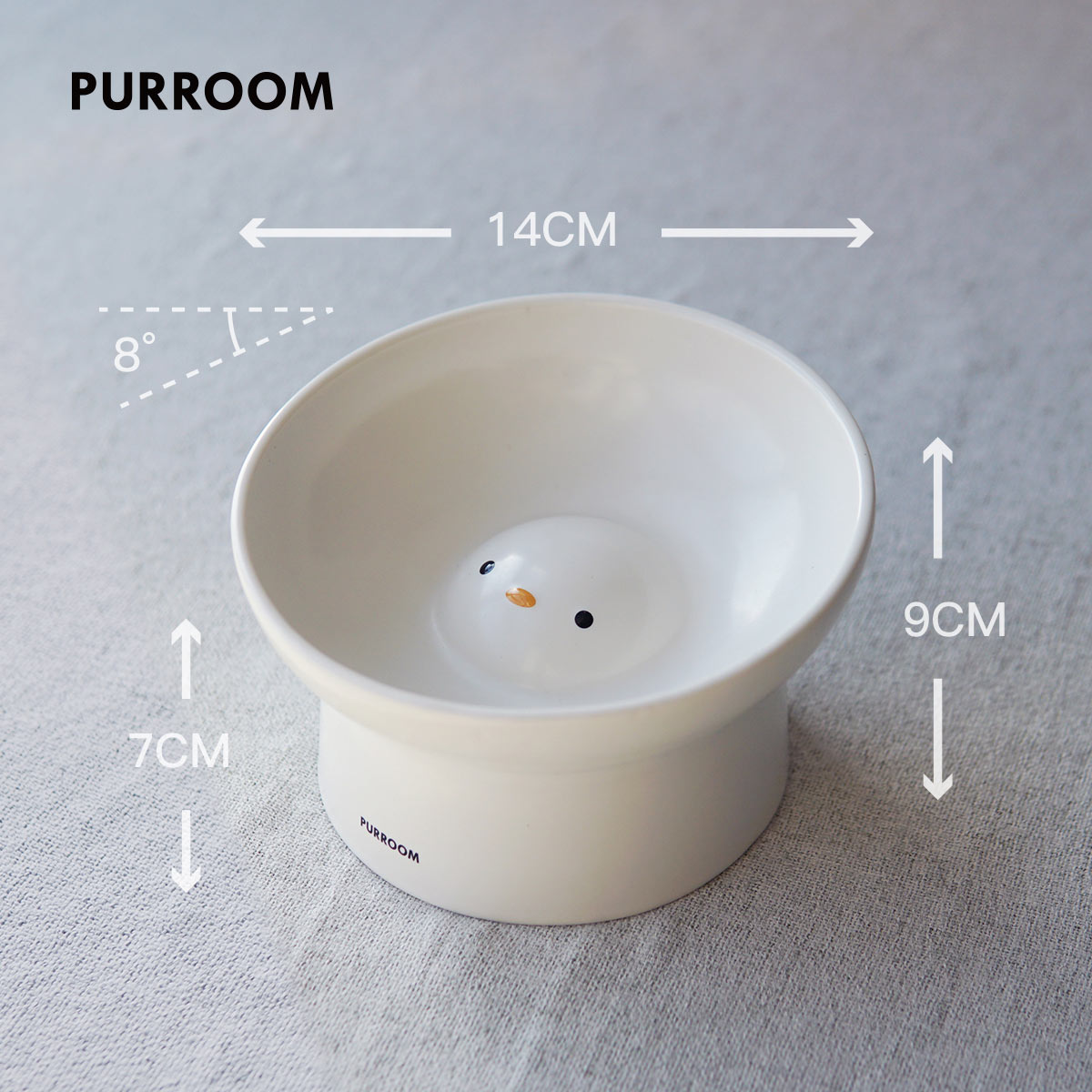 PURROOM Cat Ceramic Dinner Bowl