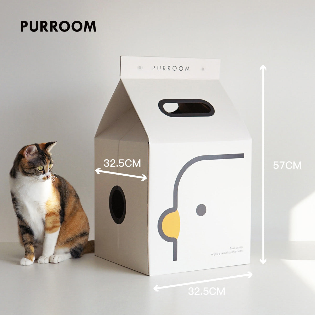 PURROOM Cat Scratching Milk House