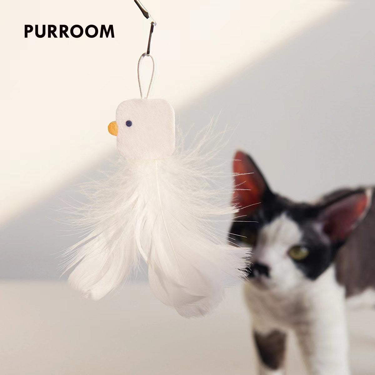 PURROOM Feather Cat Teaser Wand Set