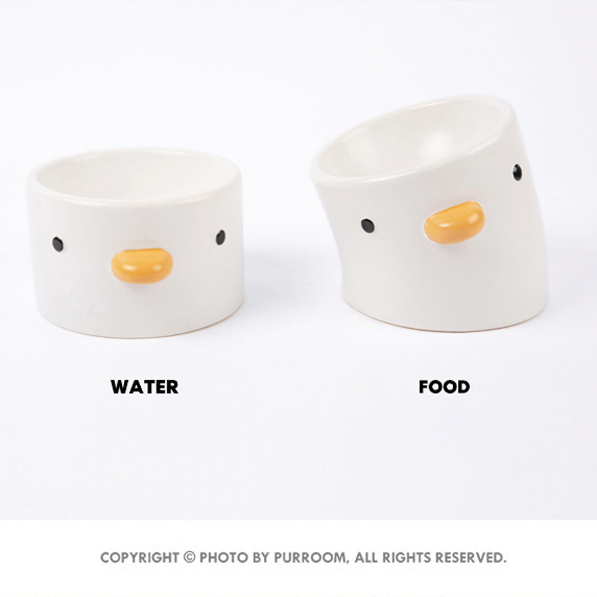 PURROOM Cat Angled Ceramic Bowl